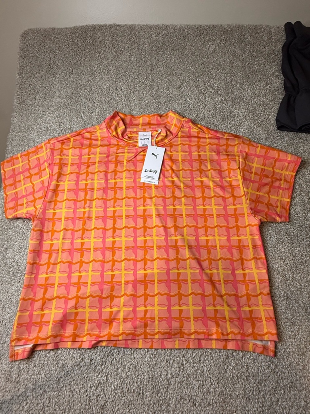 Puma Women’s Mockneck- size large- Orange, Pink, Yellow NWT